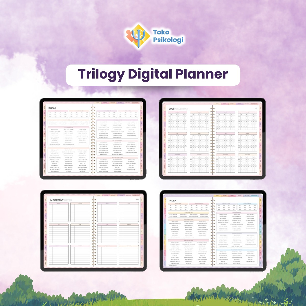 Trilogy Digital Planner | Toko Psikologi